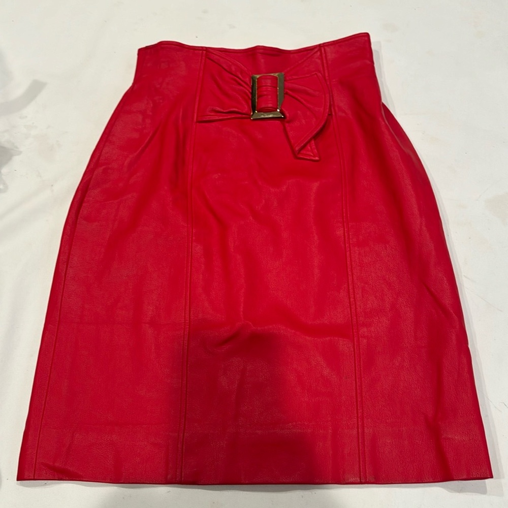 Authentic Dior leather skirt with bow